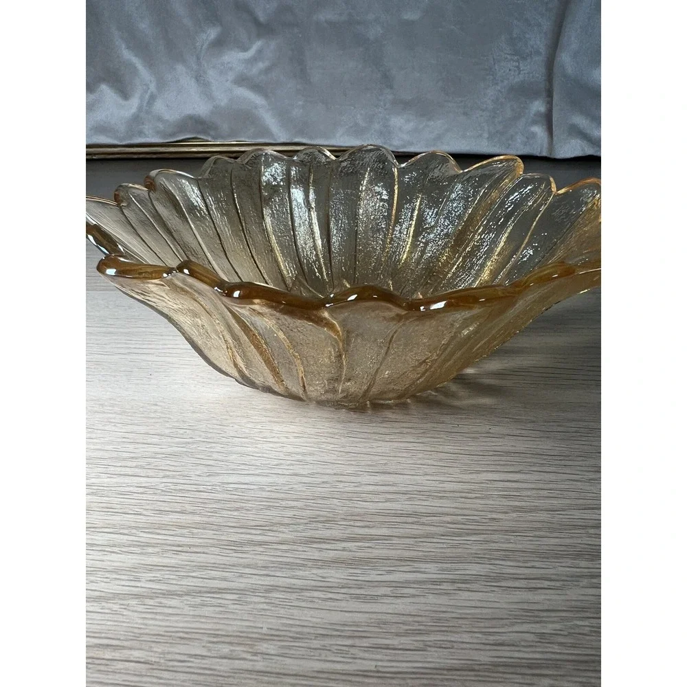 Vintage Amber Iridescent Sunflower, 7